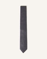 Grey Silk Chevron Striped Tie