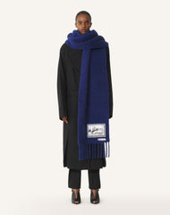 Écharpe À Franges Étiquette 22 Faubourg En Laine Blue