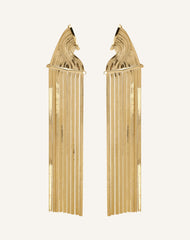 Boucles D'oreilles Chain À Franges Silver
