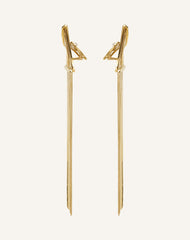 Boucles D'oreilles Chain À Franges Silver