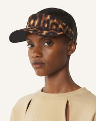 Multicolor Lanvin Leopard Print Visor