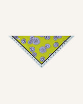Foulard Triangle À Motifs Marguerite En Soie Green