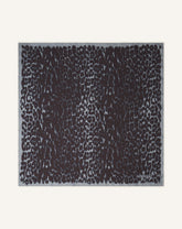 Grey Leopard Print Silk Scarf