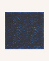 Blue Leopard Print Silk Scarf