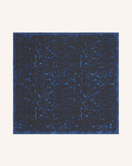 Blue Leopard Print Silk Scarf