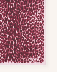 Pink Leopard Print Silk Scarf
