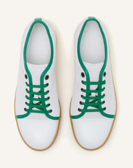 White Dbb1 Leather And Suede Sneakers