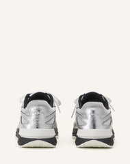 Sneakers Jla En Cuir Metallise Froisses Silver
