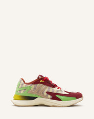 Sneakers Jla En Mesh Et Cuir Métallisé Red