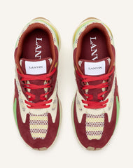 Sneakers Jla En Mesh Et Cuir Métallisé Red