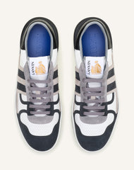 Sneakers Clay En Cuir Perforé Et Suède Black
