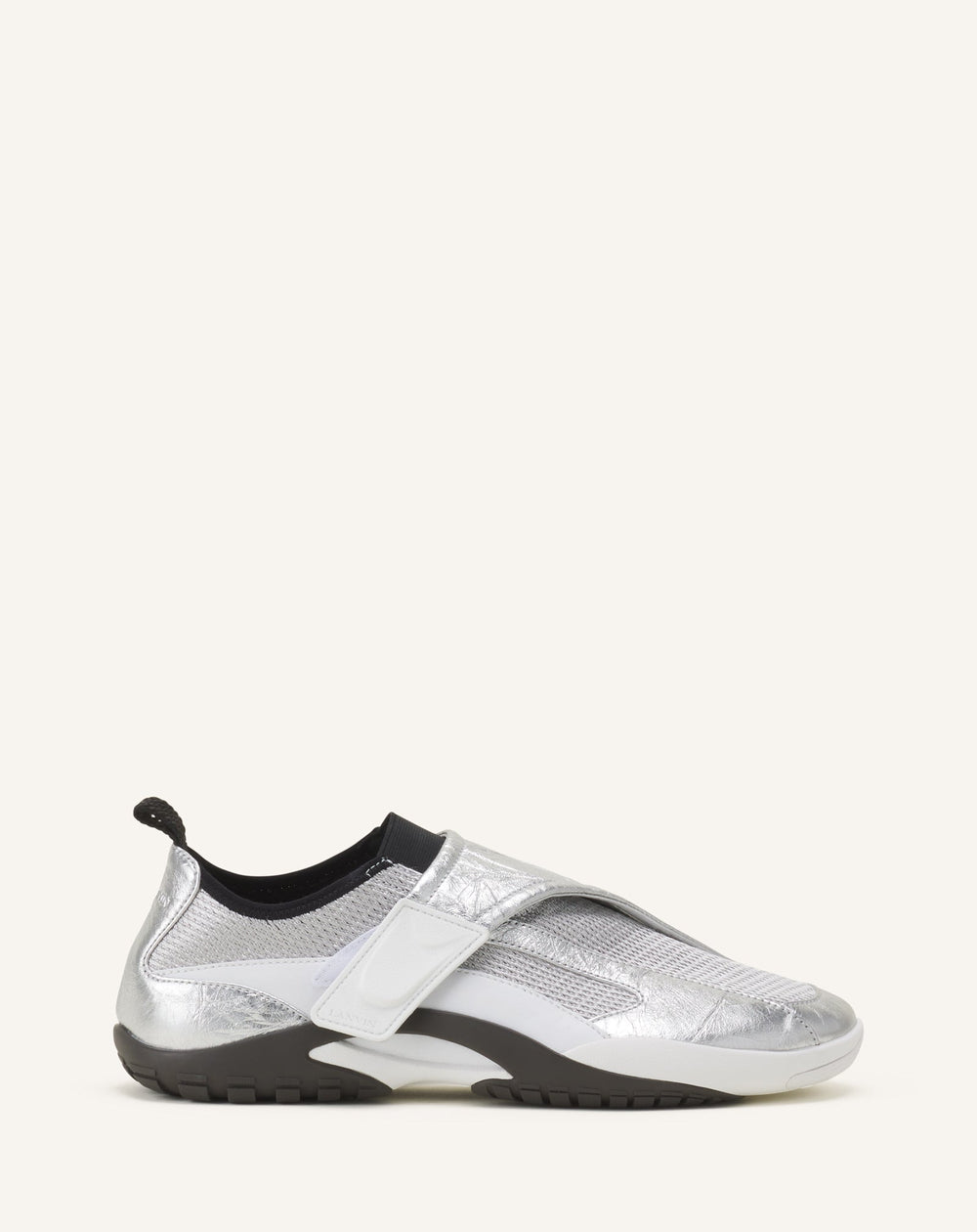Sneaker Lnv1 En Cuir Metallise Froisse Black