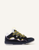 Blue Curb Leather Sneakers