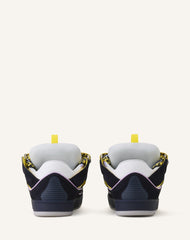 Blue Curb Leather Sneakers