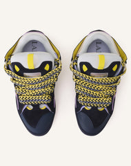 Blue Curb Leather Sneakers
