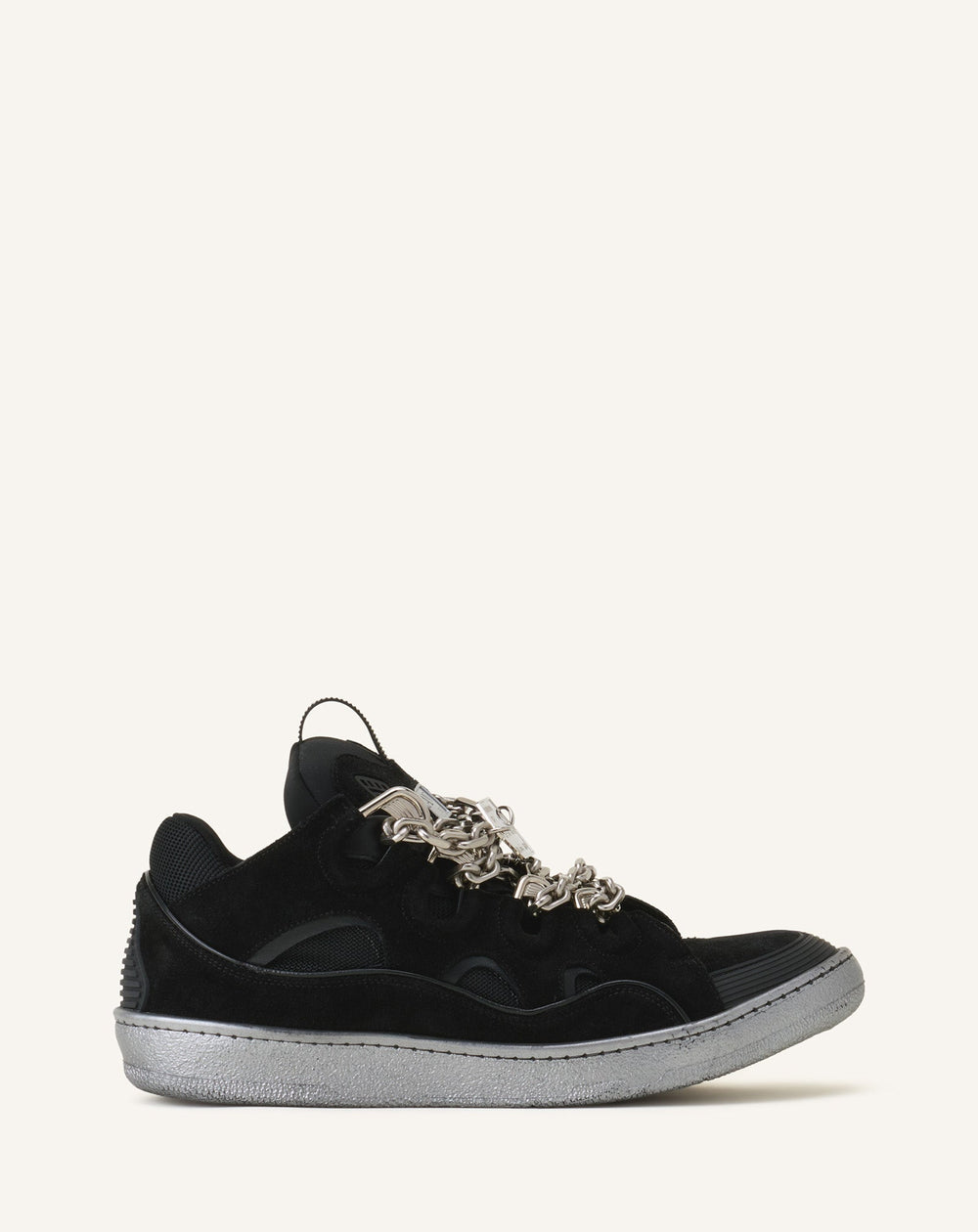 Curb Sneakers Id Chaîne En Suède Black
