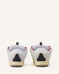 White Leather Curb Sneakers