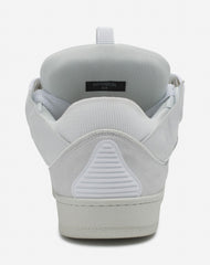 White Leather Curb Sneakers