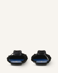 Ballerine Slingback Tressée En Cuir Black