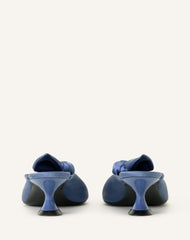 Mule À Talon Midnight Step Noeud En Satin Blue