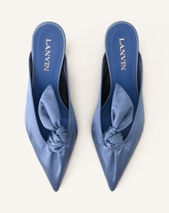 Mule À Talon Midnight Step Noeud En Satin Blue