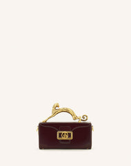 Brown Pencil Cat Nano Patent Leather Bag