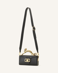 Black Nano Pencil Cat Leather Bag