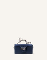 Blue Nano Pencil Cat Leather Bag