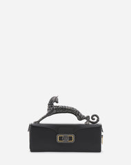 Black Medium Leather Pencil Cat Bag