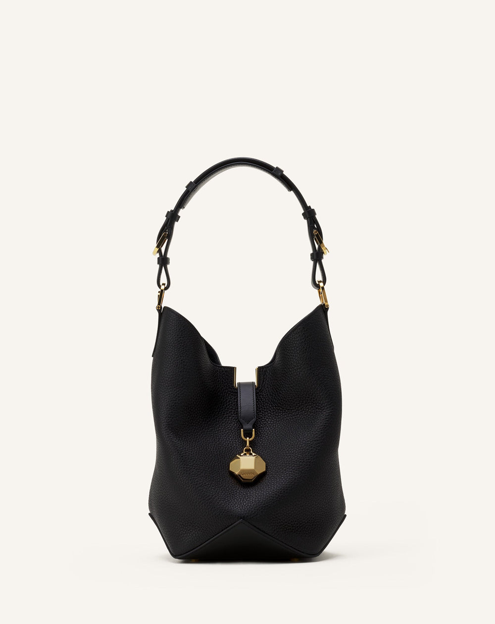 Black Catch By Lanvin Medium Leather Bucket Bag