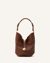 Brown Catch By Lanvin Medium Leather Bucket Bag