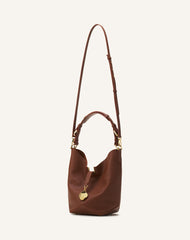 Brown Catch By Lanvin Medium Leather Bucket Bag