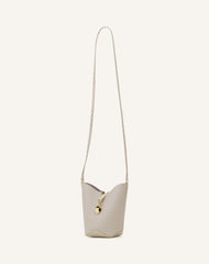 White Catch Nano By Lanvin Leather Bucket Bag