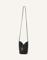 Black Catch Nano By Lanvin Leather Bucket Bag