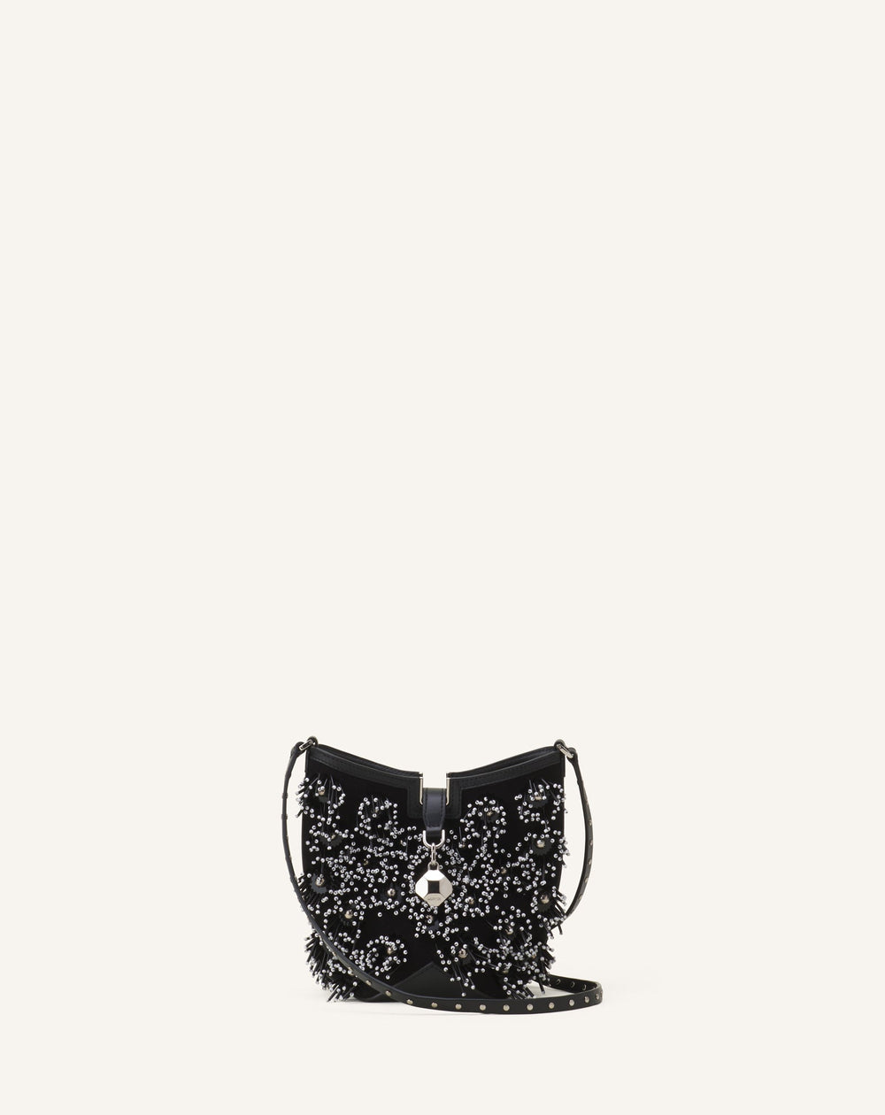 Sac Seau Catch By Lanvin En Cuir Brodé Black