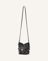 Sac Seau Catch By Lanvin En Cuir Brodé Black
