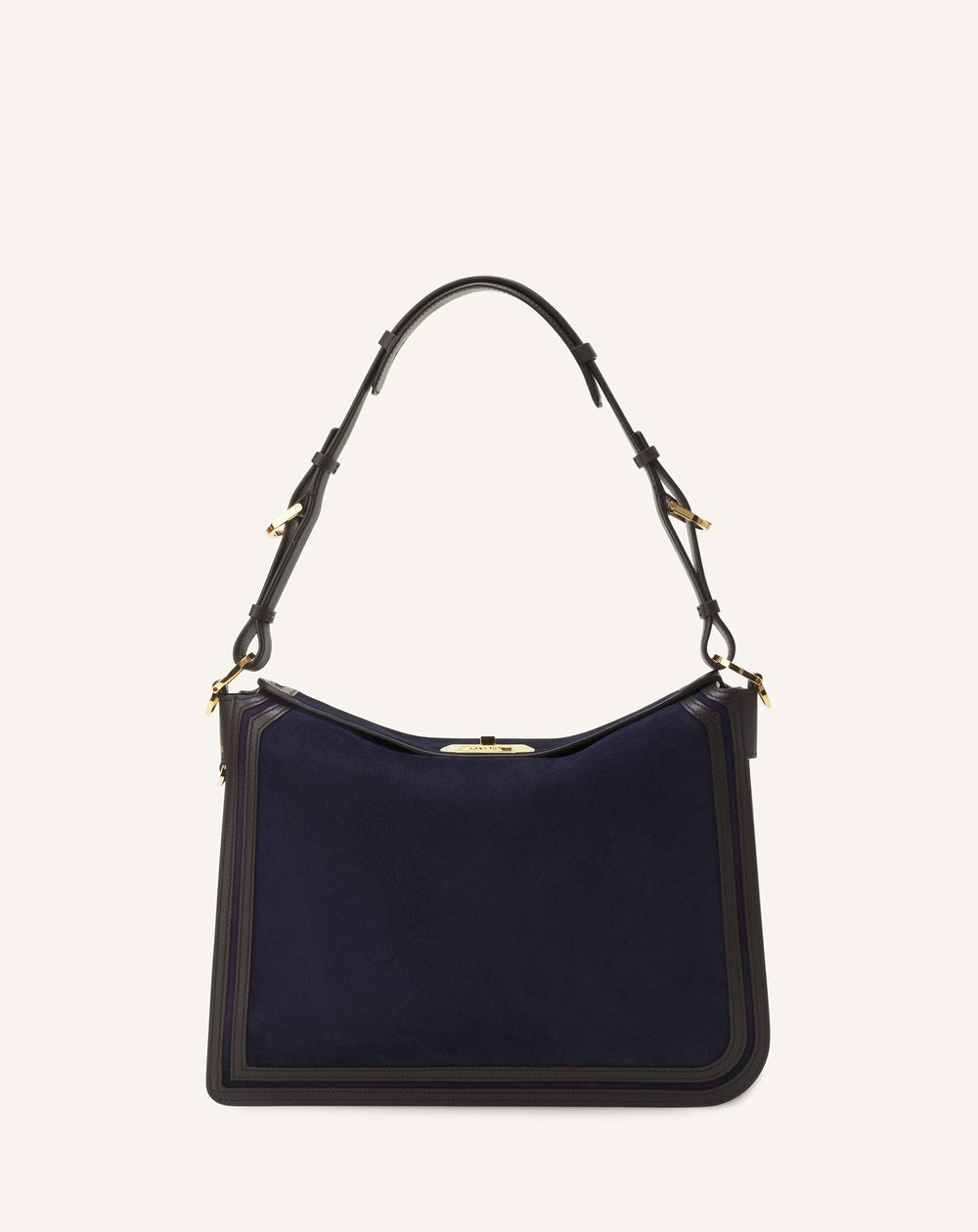 Blue Compagnon Asymmetrical Bag In Suede