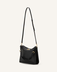 Black Compagnon Asymmetrical Bag In Leather