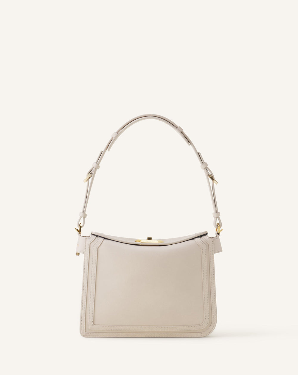 Sac Compagnon Asymetrique En Cuir White