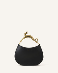 Black Hobo Cat Leather Bag