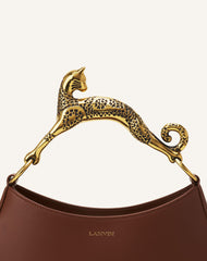 Brown Hobo Cat Leather Bag