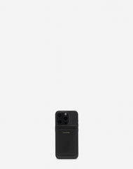 Black Magnetic Leather Cardholder