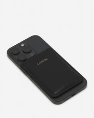 Black Magnetic Leather Cardholder
