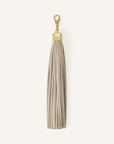 Pompon Simple En Cuir White