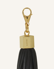 Pompon Simple En Cuir Black