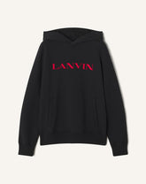 Black Lanvin Embroidered Cotton Hoodie