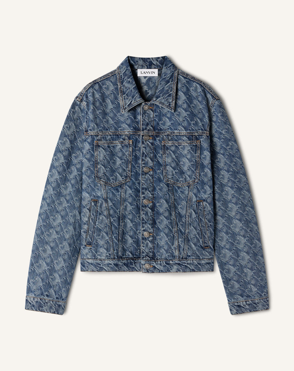 Veste En Denim Jacquard Lunar Year Blue