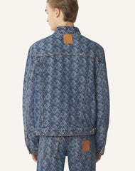 Veste En Denim Jacquard Lunar Year Blue