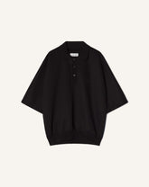Polo Ample En Jersey Double Face Black