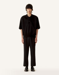 Polo Ample En Jersey Double Face Black
